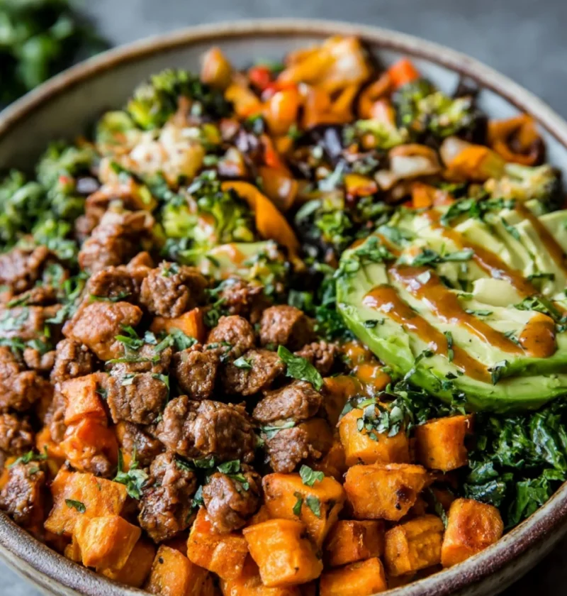 Ground Beef Sweet Potato Bowl