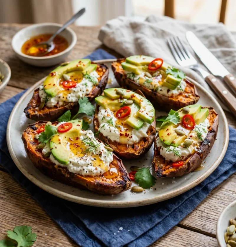 Loaded Sweet Potato with Whipped Feta