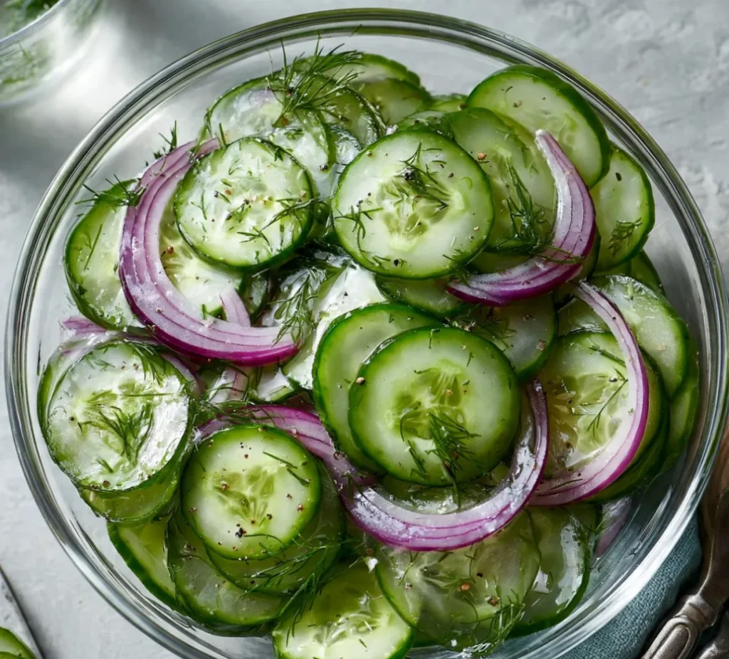 Mouthwatering Gluten Free Cucumber Salad