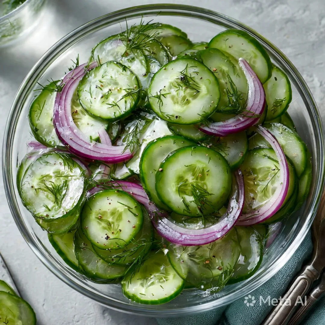 Mouthwatering Gluten Free Cucumber Salad