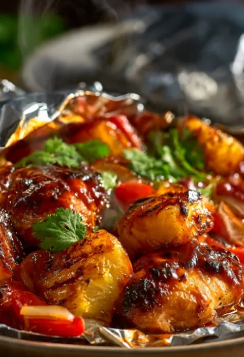 Pineapple BBQ baked chicken