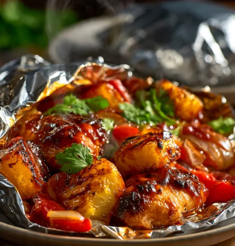 Pineapple BBQ baked chicken