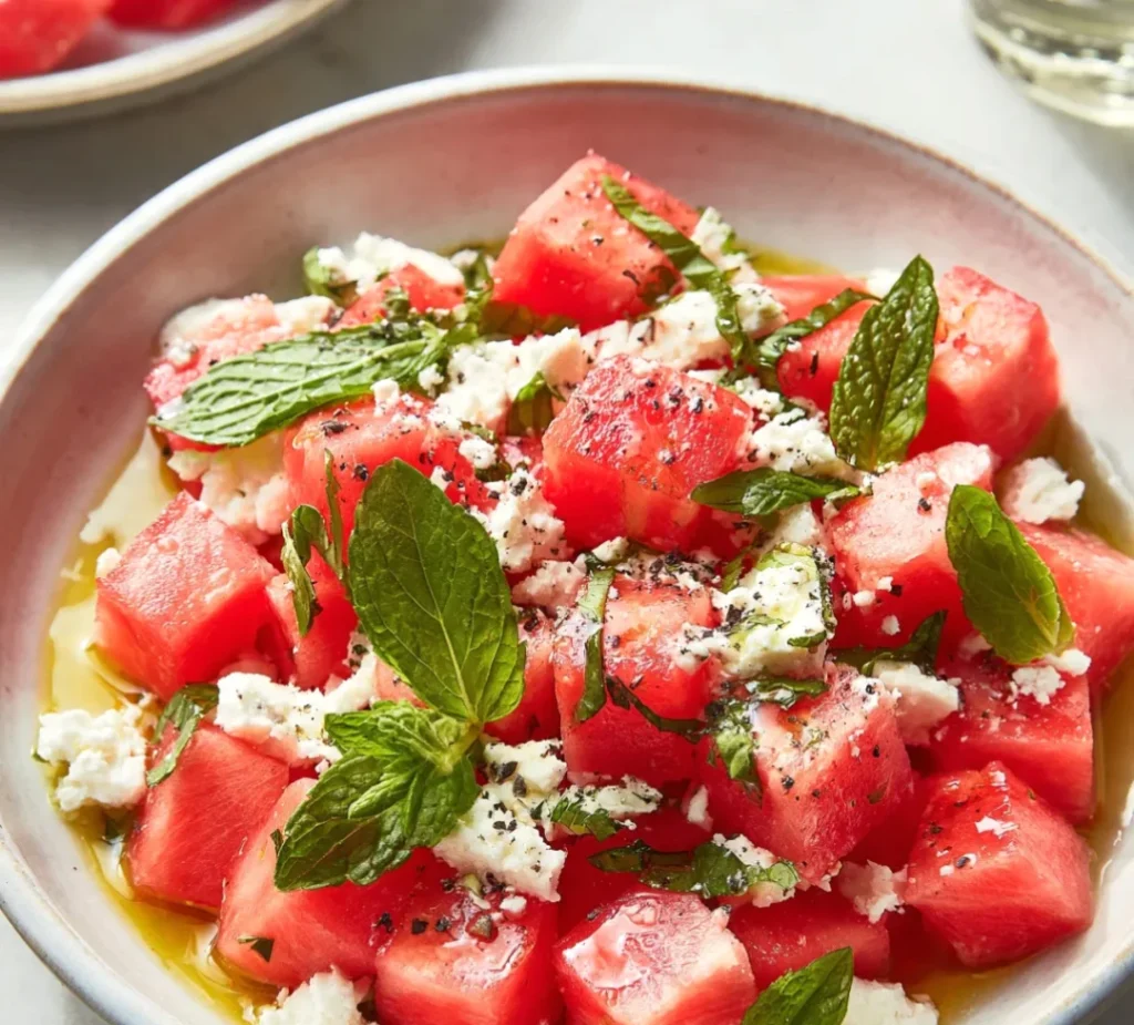 Refreshing Watermelon Feta Mint Salad
