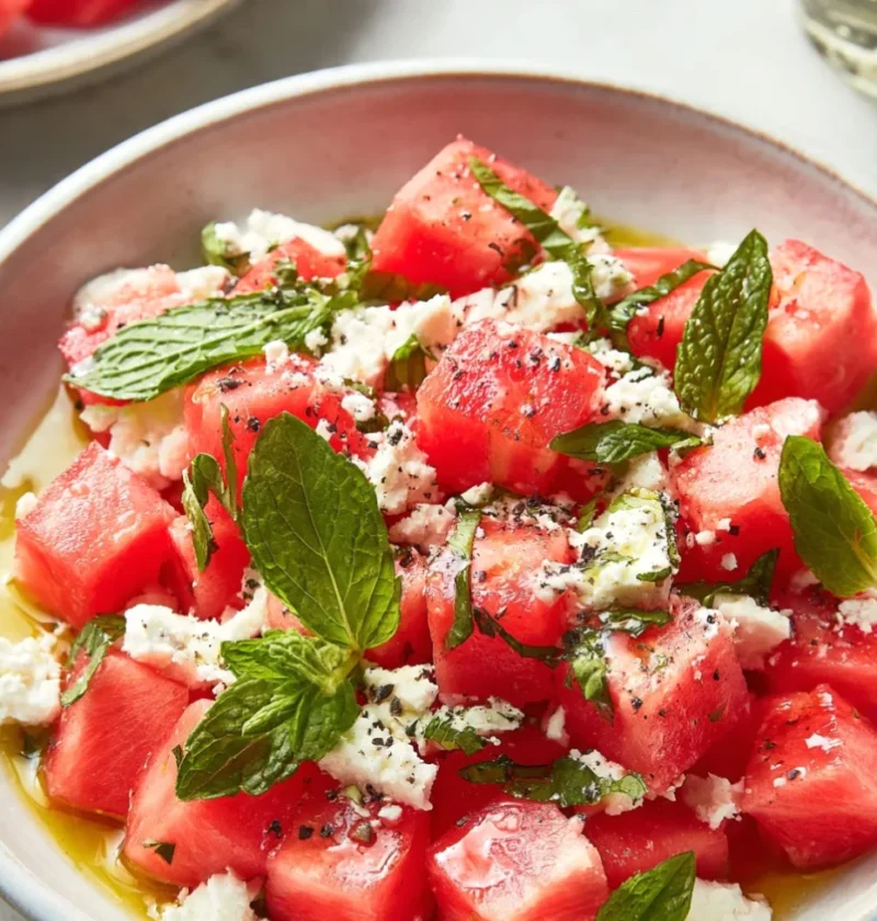 Refreshing Watermelon Feta Mint Salad