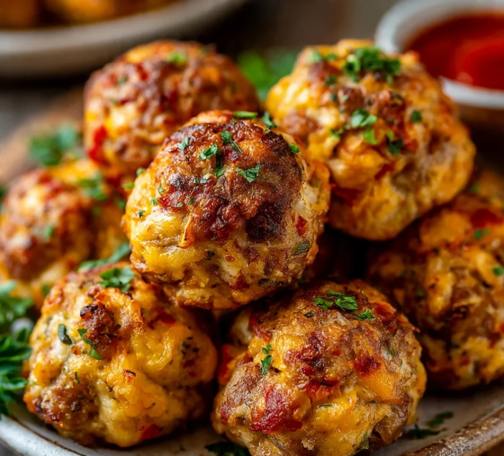 Rotel Cream Cheese Sausage Balls & Delicious and Easy