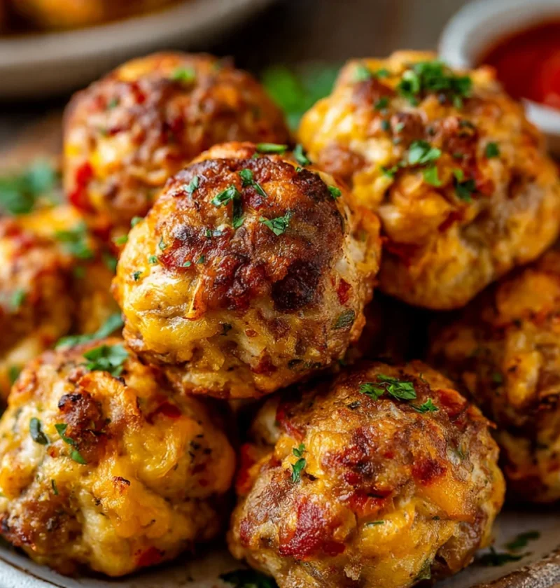 Rotel Cream Cheese Sausage Balls
