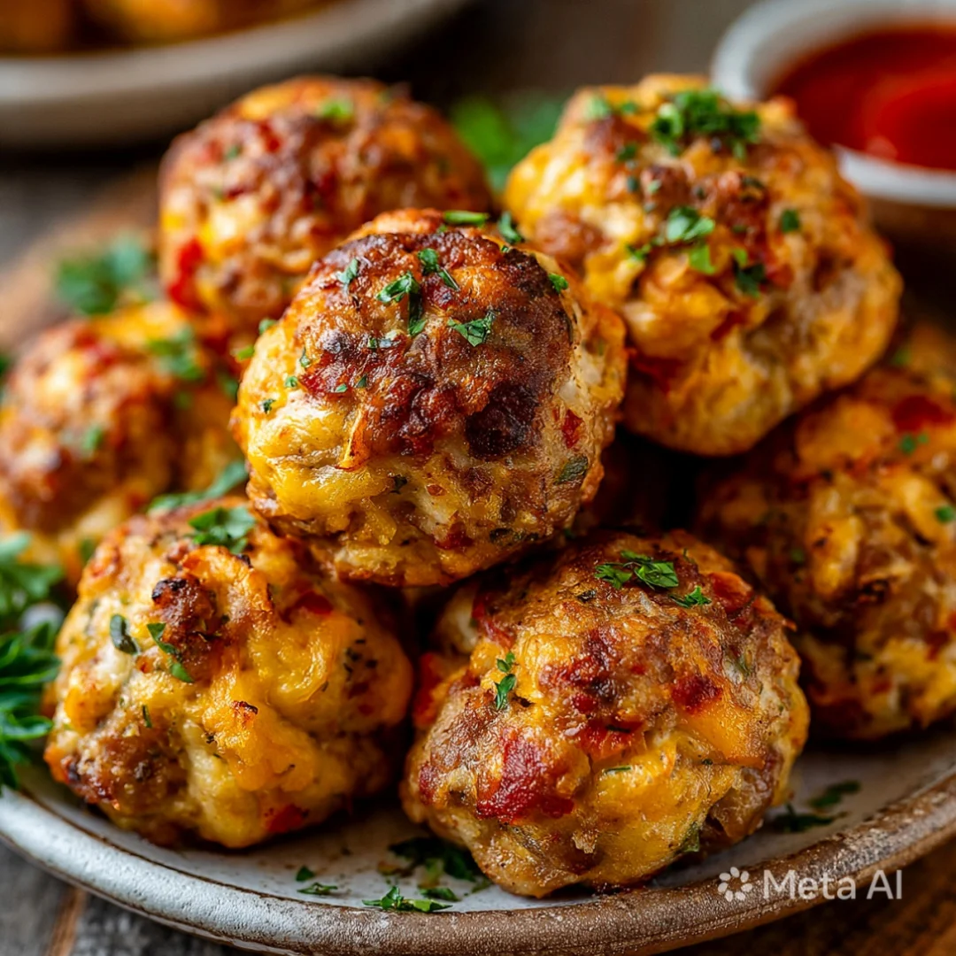 Rotel Cream Cheese Sausage Balls