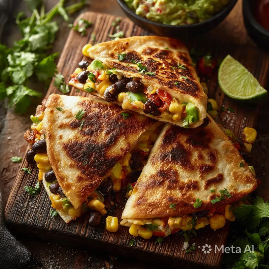 Tasty Cowboy Caviar Quesadillas