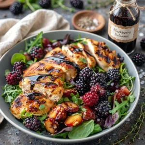Blackberry Balsamic Grilled Chicken Salad & Super Easy to Make