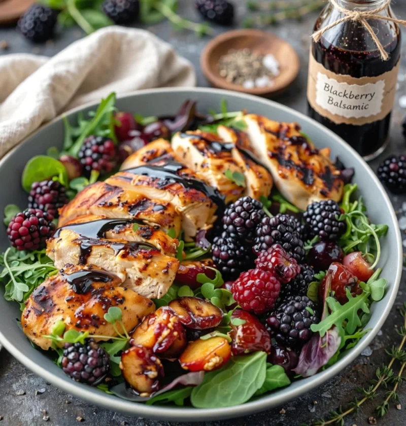 Blackberry Balsamic Grilled Chicken Salad