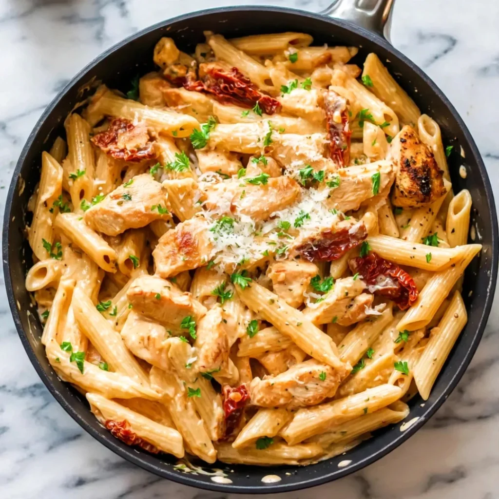 Creamy Sun-Dried Tomato Chicken Pasta - Creamy Sun-Dried Tomato Chicken Pasta