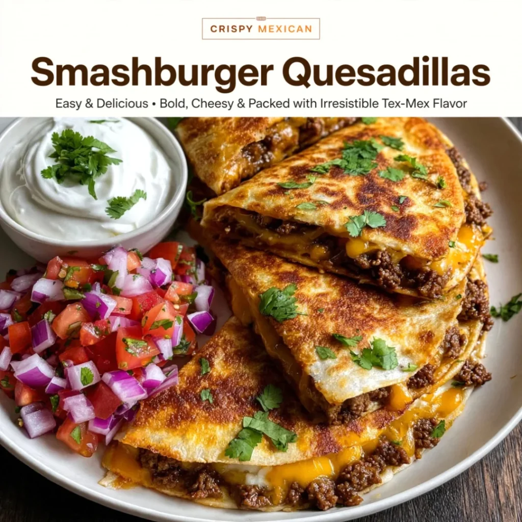 Crispy Mexican Smashburger Quesadillas – Easy and Delicious - Crispy Mexican Smashburger Quesadillas – Easy and Delicious