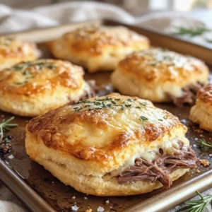 Easy and Delicious Baked French Dip Biscuits
