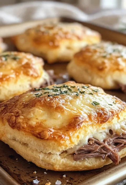 Baked French Dip Biscuits