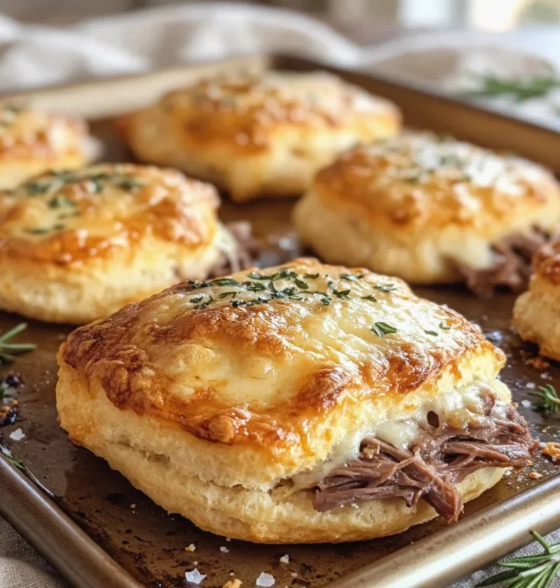 Baked French Dip Biscuits