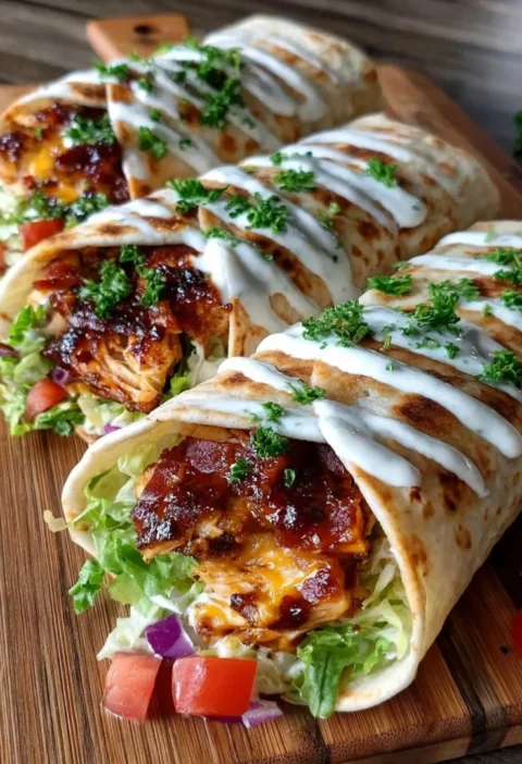 BBQ chicken wraps