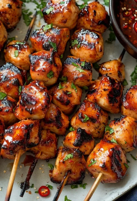Firecracker Chicken Skewers
