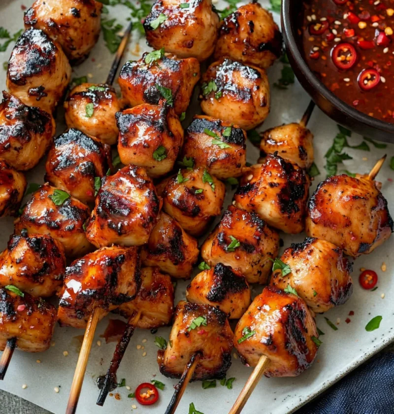 Firecracker Chicken Skewers