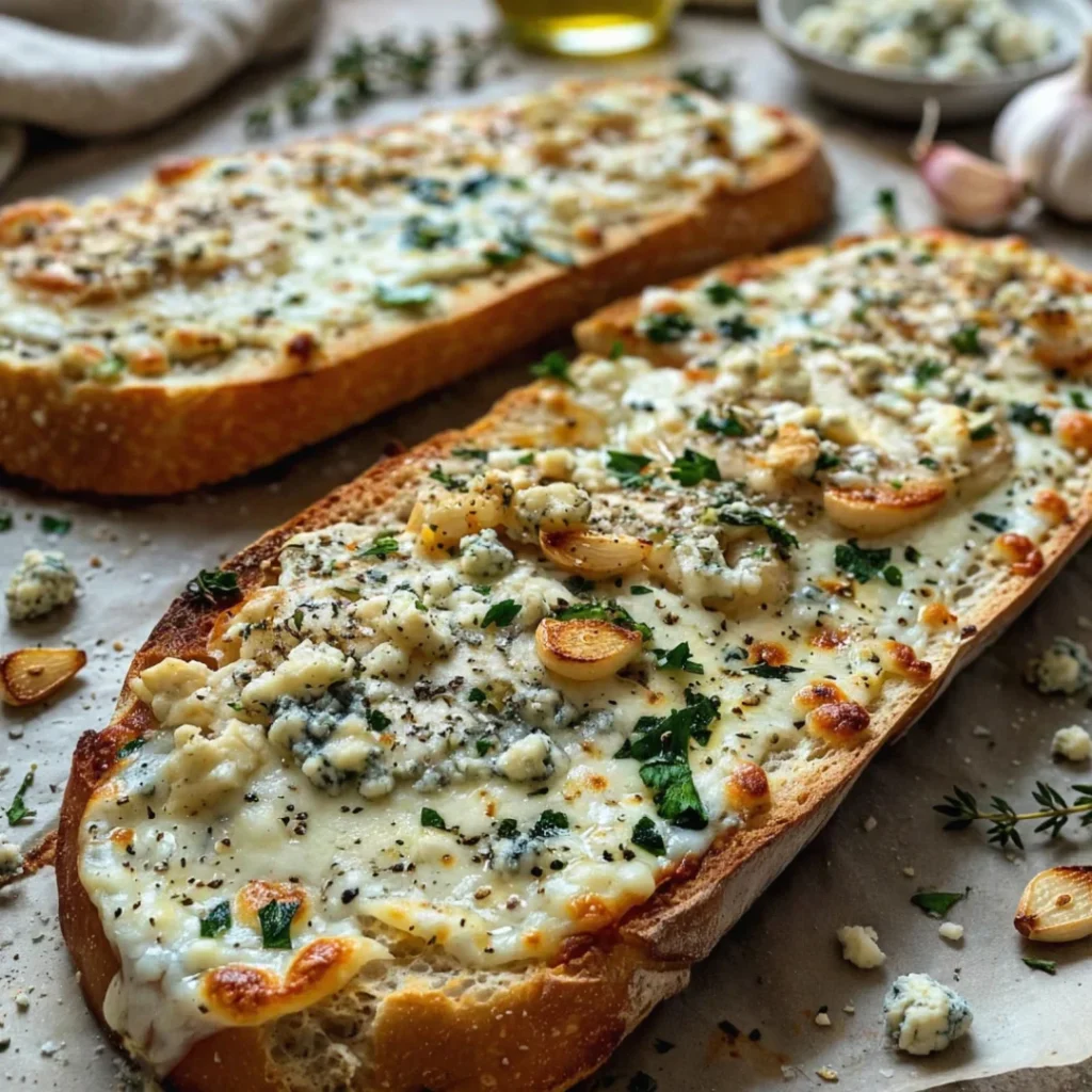 Garlic Blue Cheese Baguette Pizza & 20 minutes Recipe
