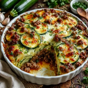 Ground Beef Zucchini Bake (Low Carb) & Easy and Tasty