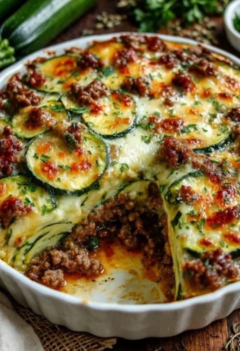Ground Beef Zucchini Bake