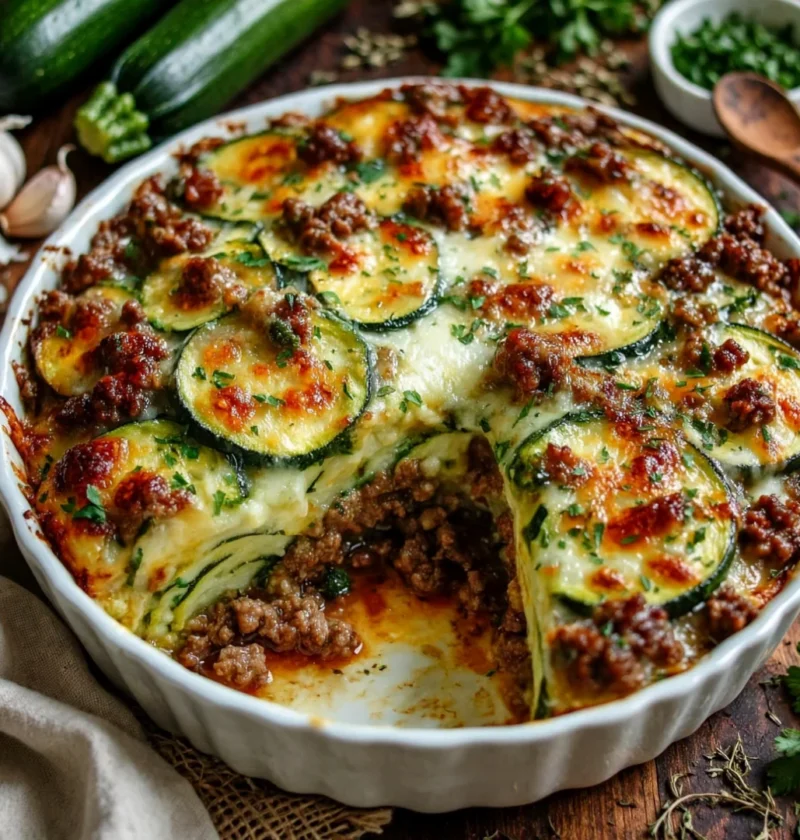 Ground Beef Zucchini Bake