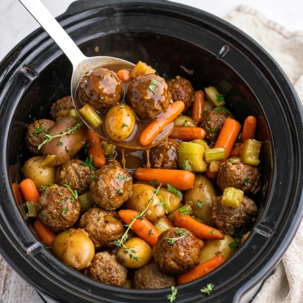 Meatball Pot Roast - Meatball Pot Roast