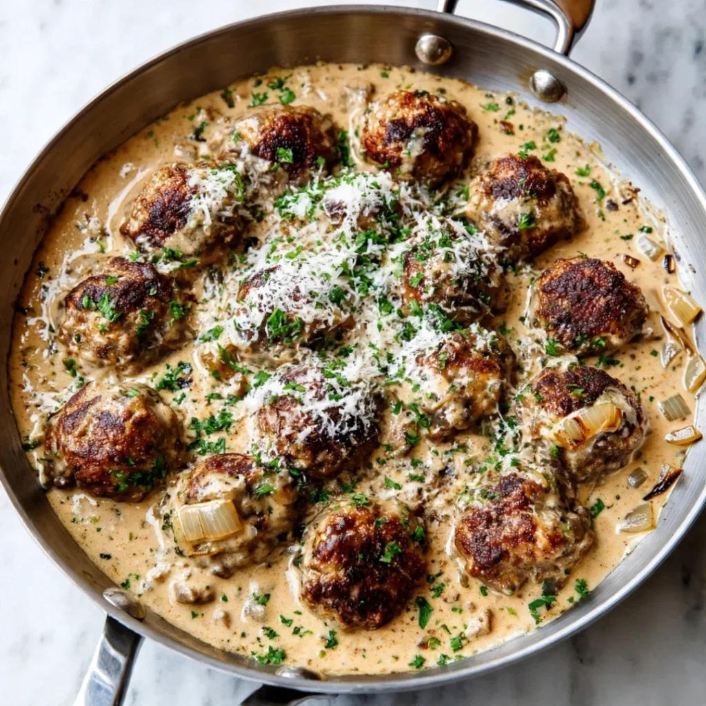 Savory Onion Beef Meatballs