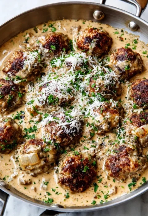 Savory Onion Beef Meatballs