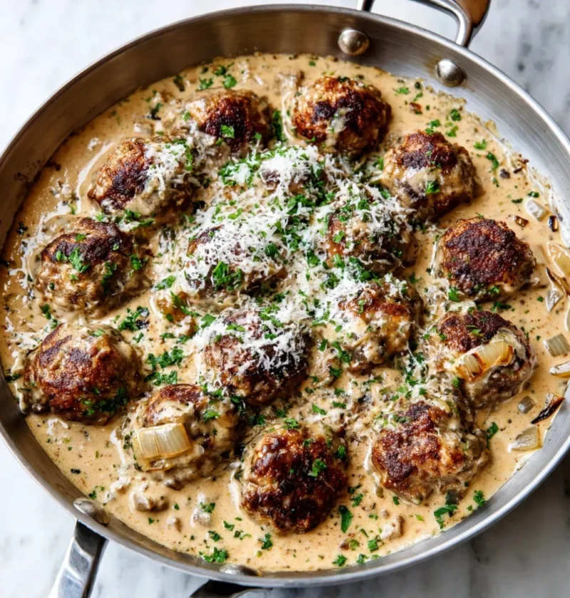 Savory Onion Beef Meatballs