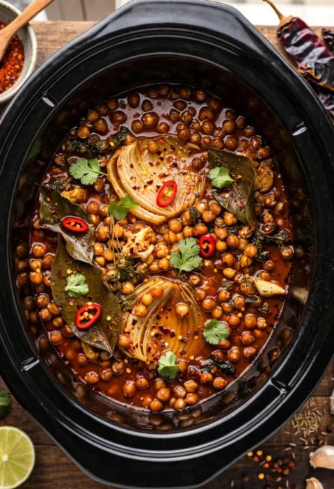 Slow Cooker Chickpeas Recipe