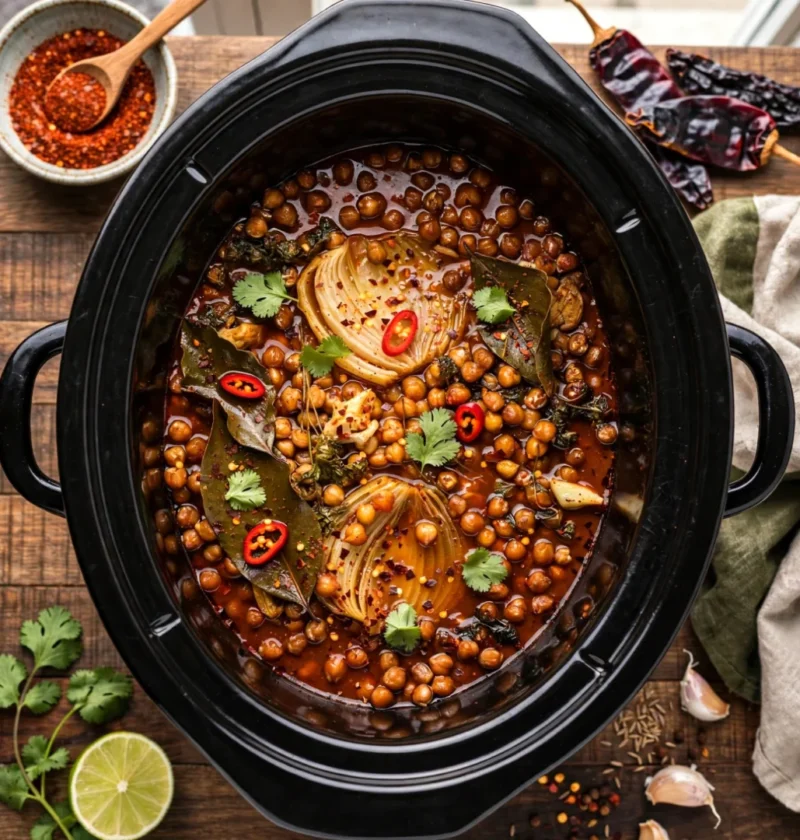 Slow Cooker Chickpeas Recipe
