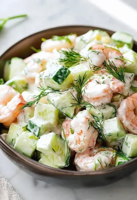 Best Cucumber Shrimp Salad