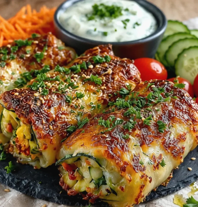 Cheesy Baked Vegetable Rolls