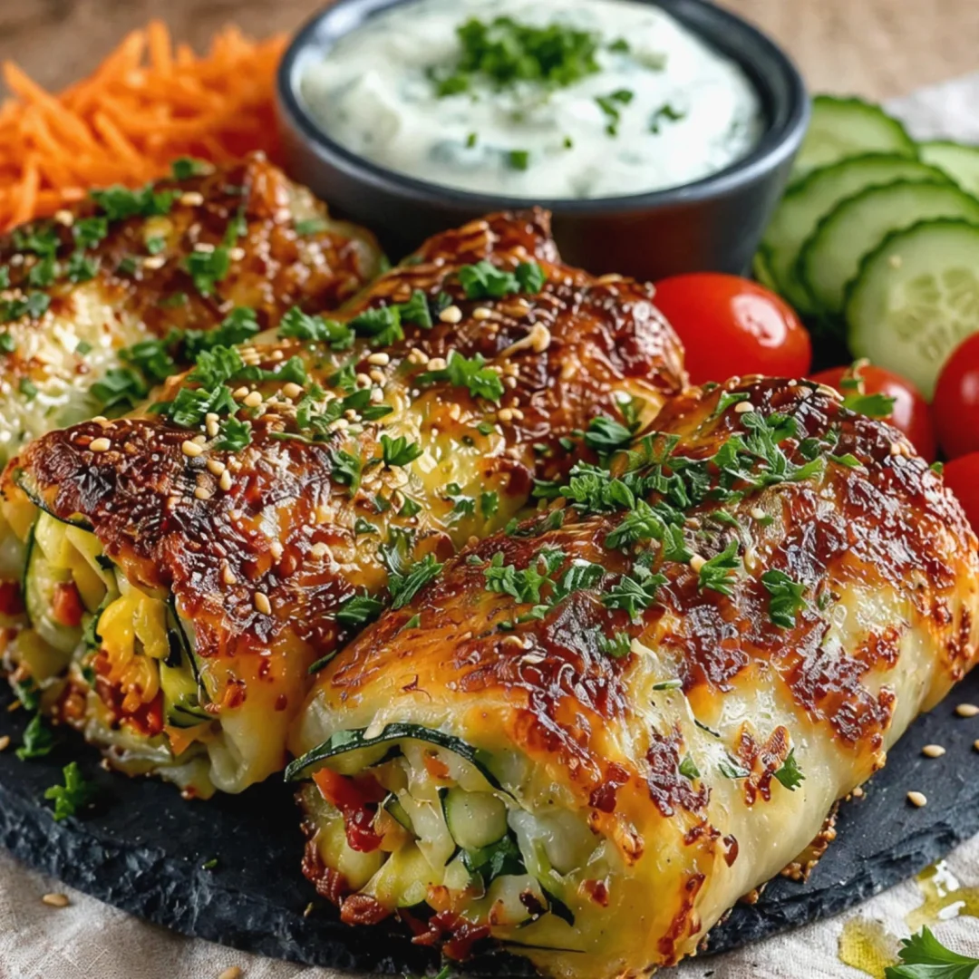 Cheesy Baked Vegetable Rolls