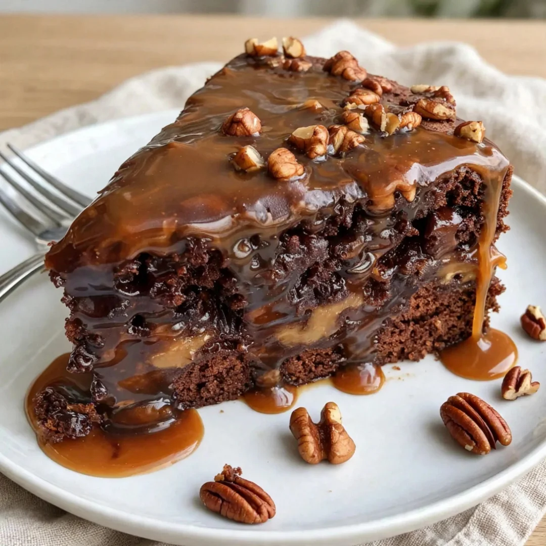 Chocolate Caramel Pecan Cake
