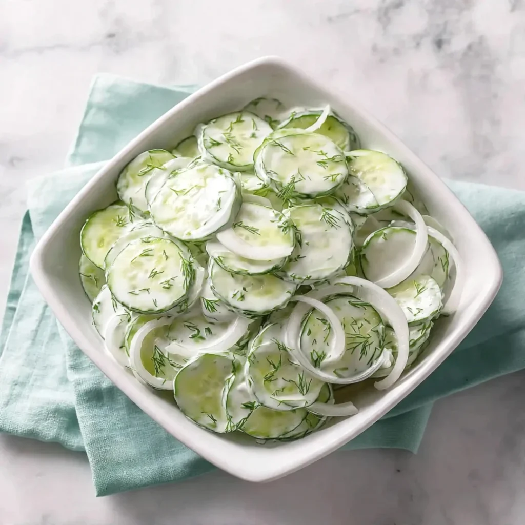 Cold Creamy Cucumber Salad - Cold Creamy Cucumber Salad