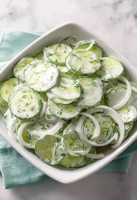 Cold Creamy Cucumber Salad