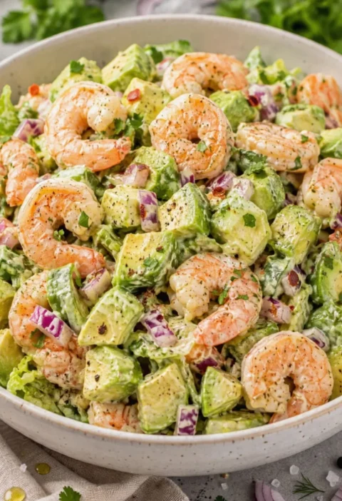 Creamy shrimp and avocado salad