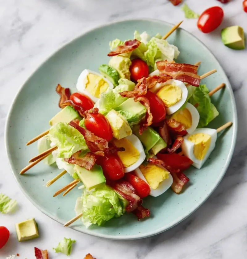 Cobb salad kabobs