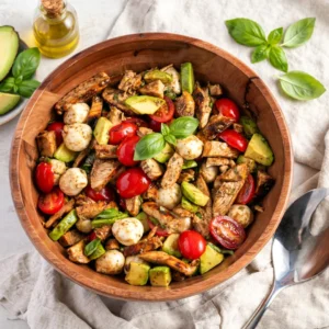Easy Chicken Caprese Salad With Avocado