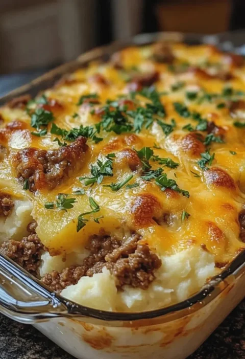Easy Hamburger Potato Casserole