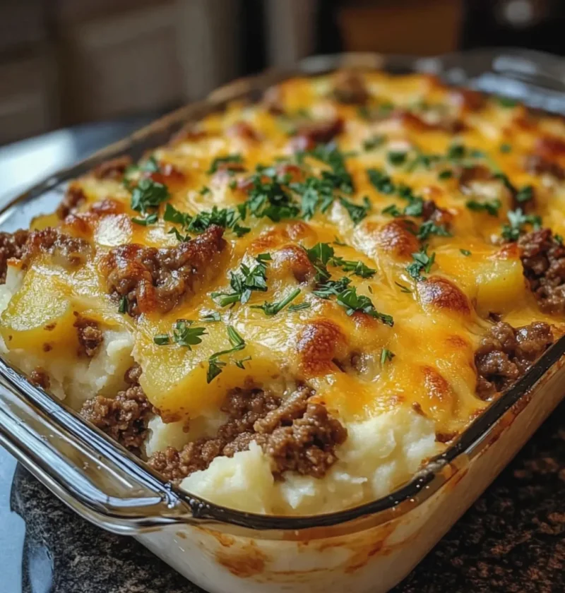 Easy Hamburger Potato Casserole