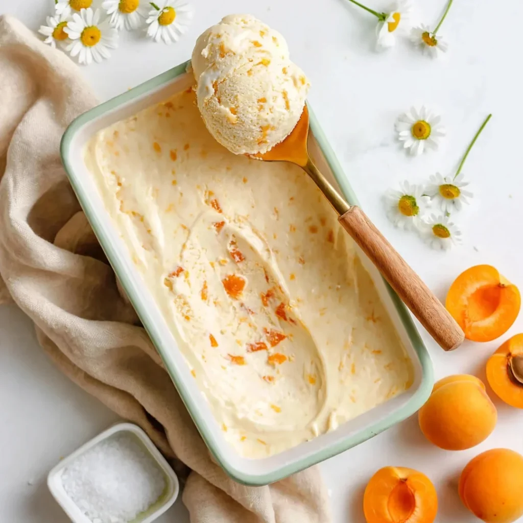 Homemade Apricot Ice Cream - Homemade Apricot Ice Cream