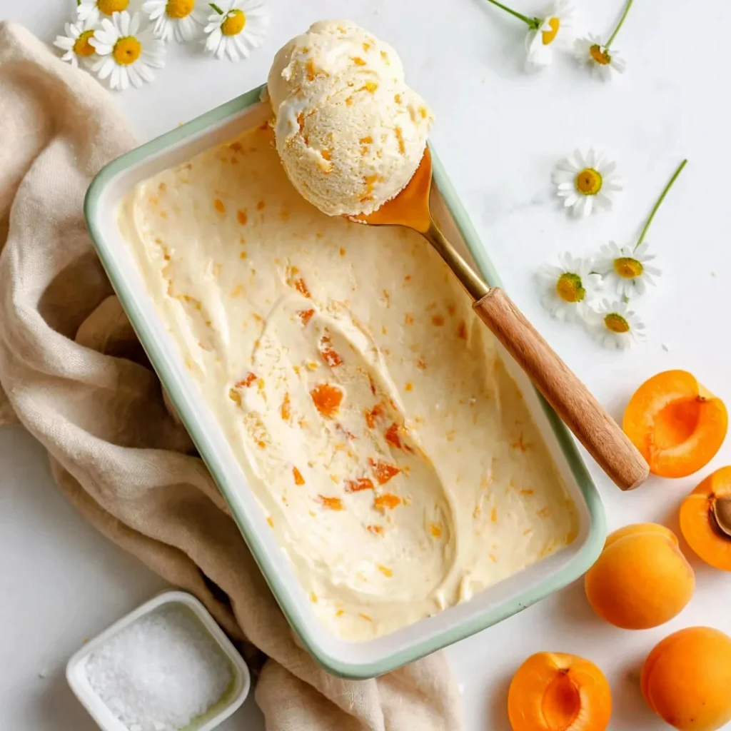 Homemade Apricot Ice Cream