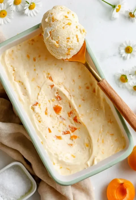Homemade Apricot Ice Cream
