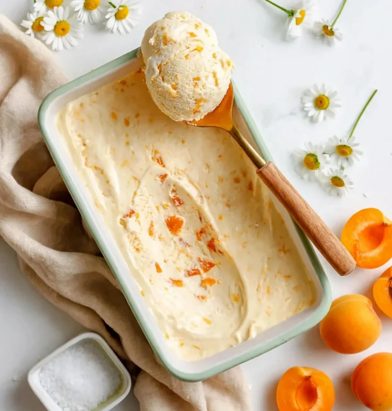 Homemade Apricot Ice Cream