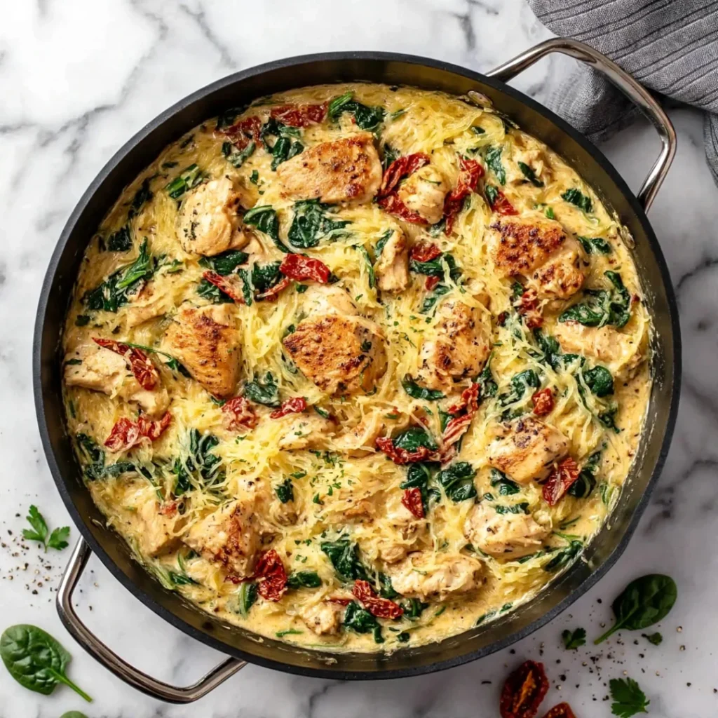 Homemade Tuscan Chicken and Spaghetti Squash Recipe - Homemade Tuscan Chicken and Spaghetti Squash Recipe