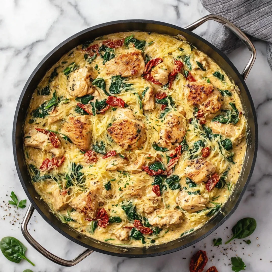 Homemade Tuscan Chicken and Spaghetti Squash Recipe