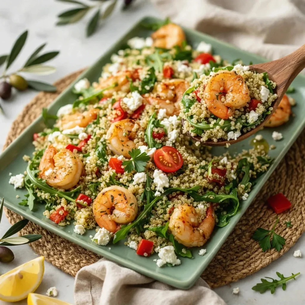 Mediterranean Shrimp Quinoa Salad - Mediterranean Shrimp Quinoa Salad
